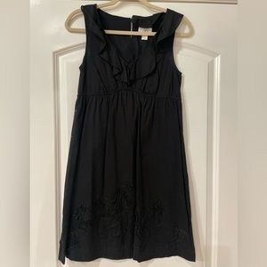LOFT black dress with ruffled collar